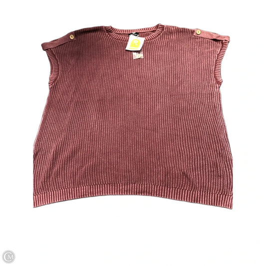 Sweater Short Sleeve By Blu Pepper In Purple, Size: 3x
