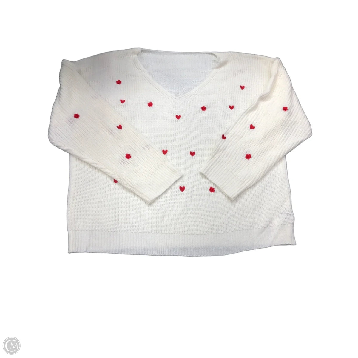 Sweater By Shein In White, Size: 2x