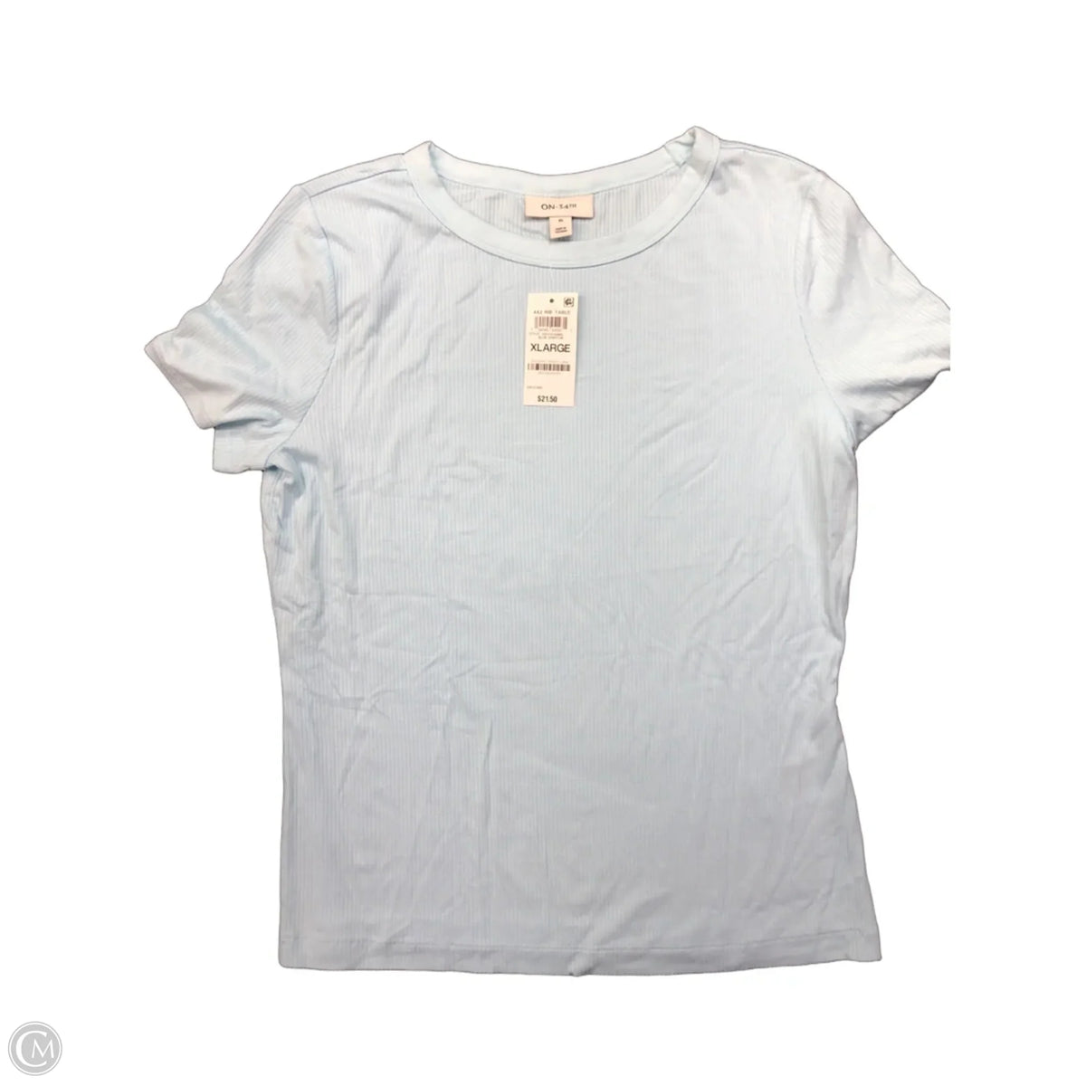 Top Short Sleeve Basic By On 34th In Blue, Size: Xl