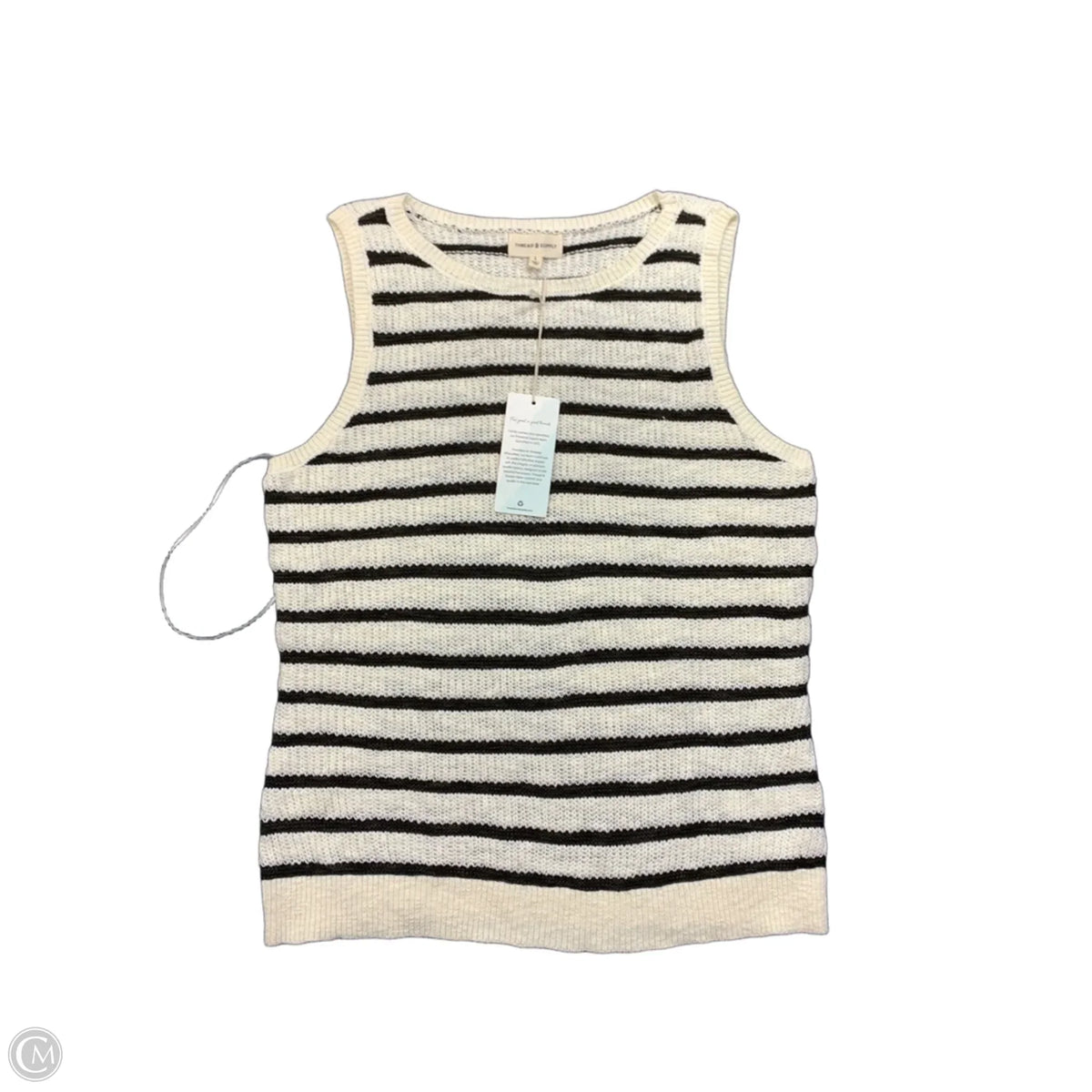 Vest Sweater By Thread And Supply In Striped Pattern, Size: L