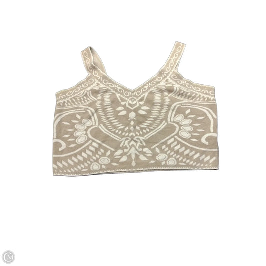 Top Sleeveless By Express In Cream & White, Size: Xl