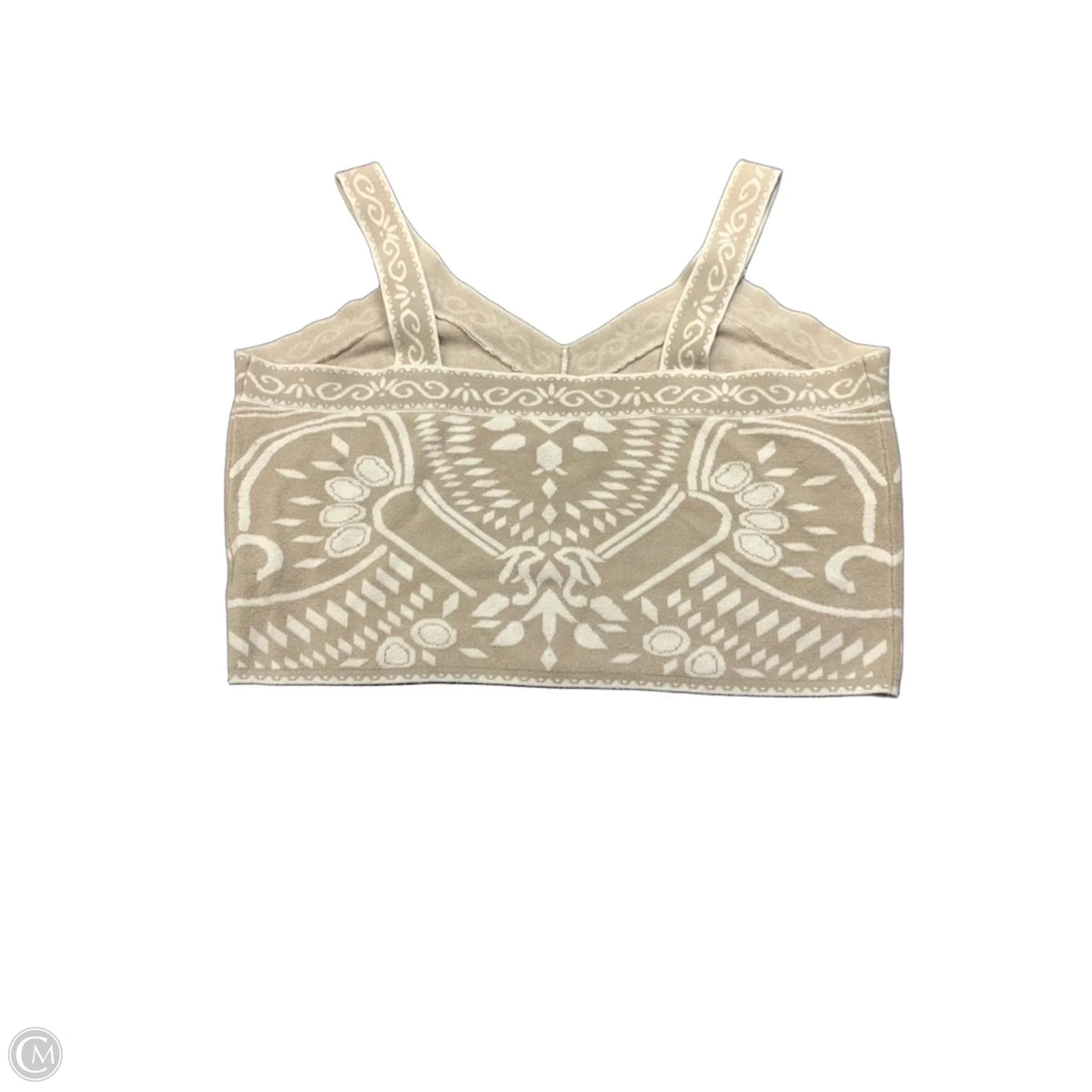 Top Sleeveless By Express In Cream & White, Size: Xl