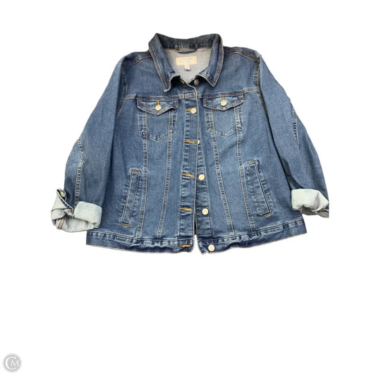 Jacket Denim By Time And Tru In Black, Size: Xxl