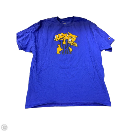 Top Short Sleeve By Champion In Blue, Size: 2x