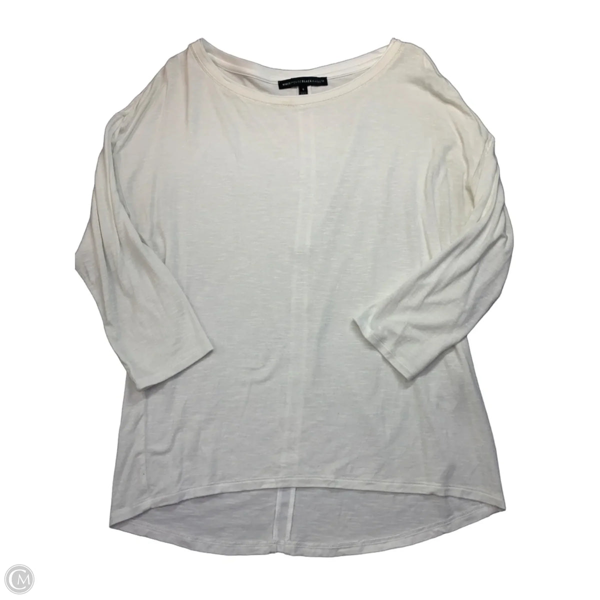 Top Long Sleeve Basic By White House Black Market In White, Size: S
