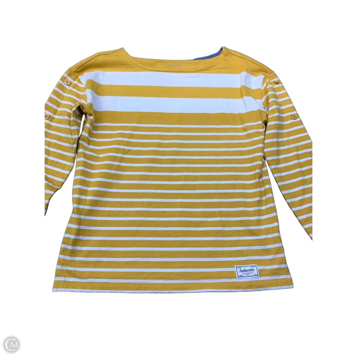 Top Long Sleeve By Talbots In Striped Pattern, Size: S