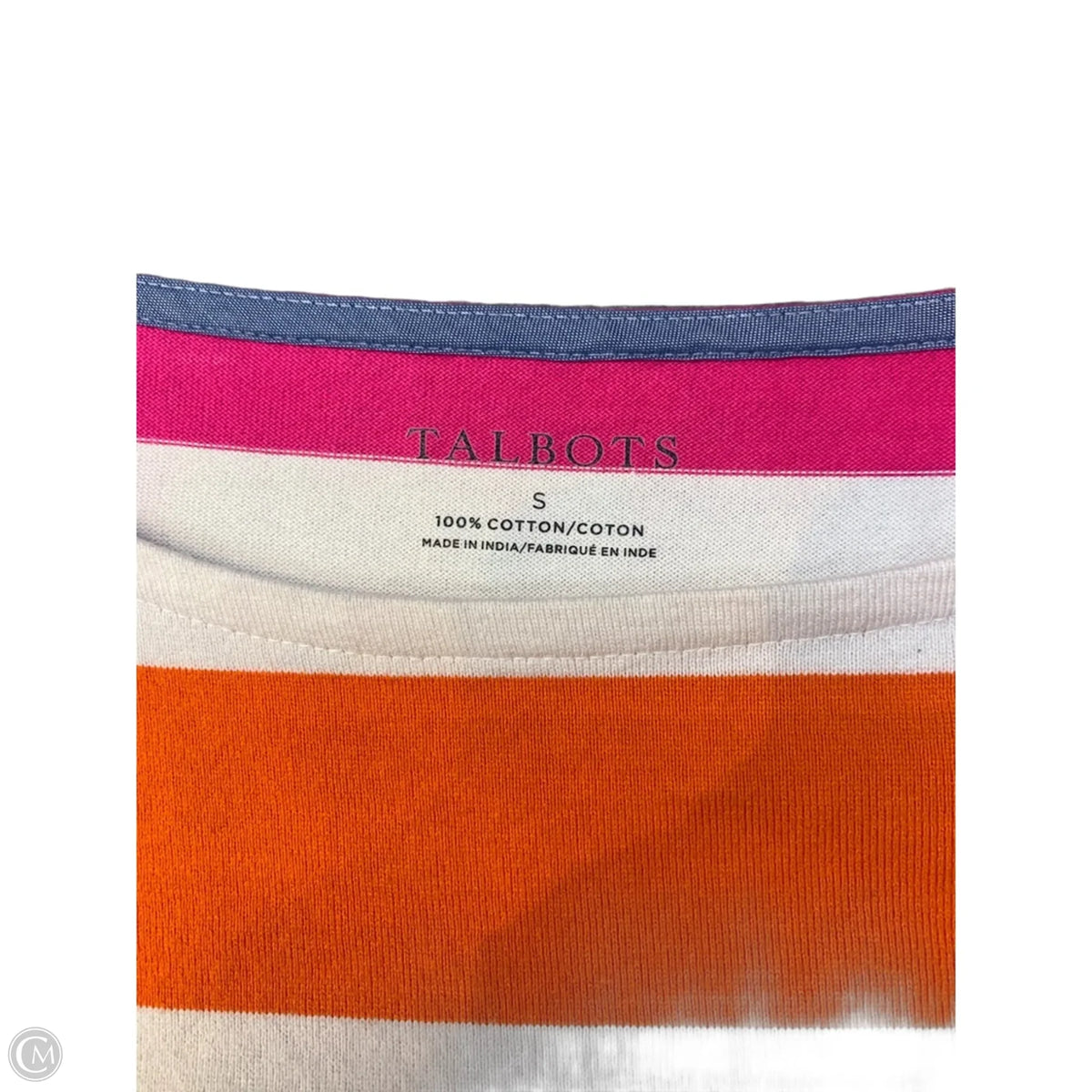 Top Long Sleeve By Talbots In Striped Pattern, Size: S