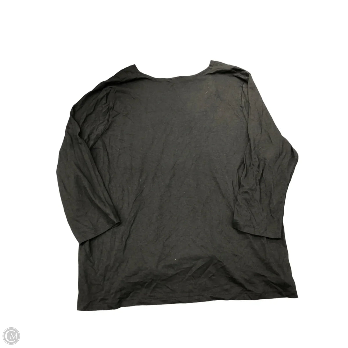 Top 3/4 Sleeve Basic By Talbots In Black, Size: 3x