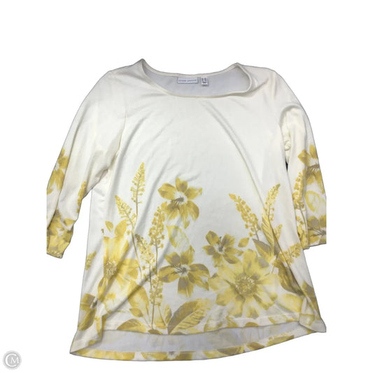 Top Short Sleeve By Susan Graver In Yellow, Size: Mp