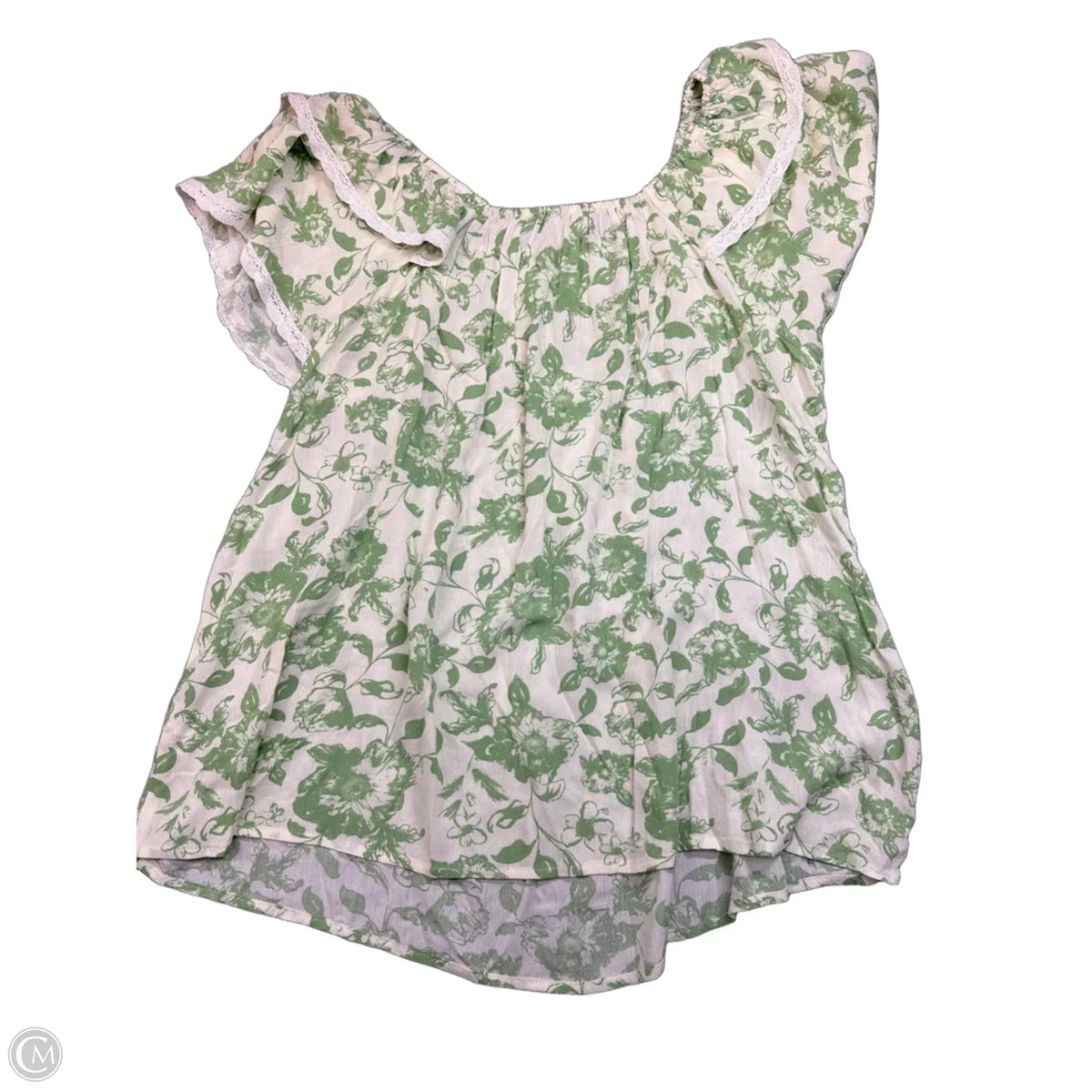 Top Short Sleeve By Cato In Green, Size: 18