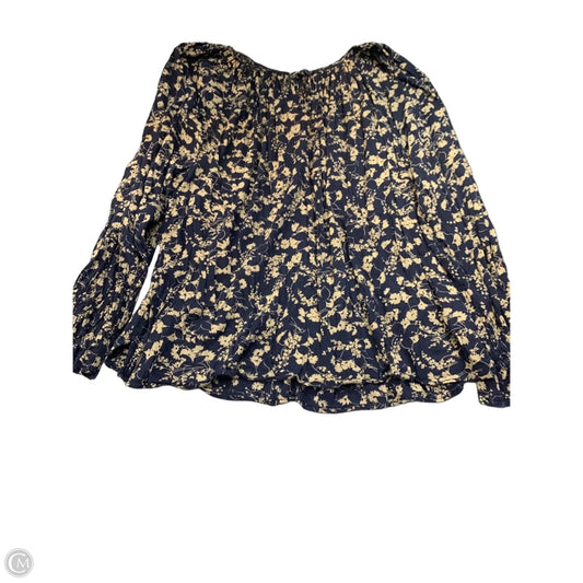 Top Long Sleeve By Chaps In Blue, Size: 3x