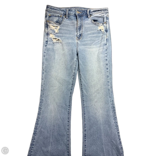Jeans Flared By American Eagle In Blue Denim, Size: 8