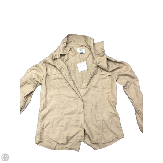 Top Long Sleeve By American Eagle In Brown, Size: Xs
