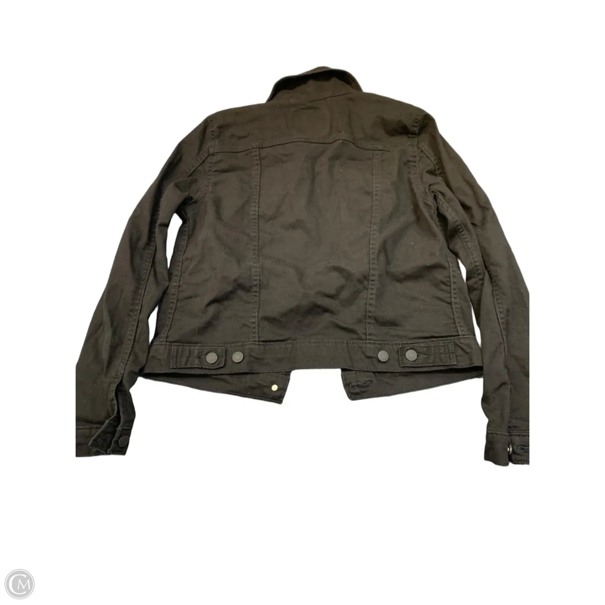 Jacket Denim By Levis In Black Denim, Size: M