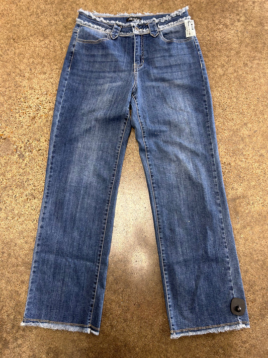 Jeans Wide Leg By Clothes Mentor In Blue Denim, Size:10