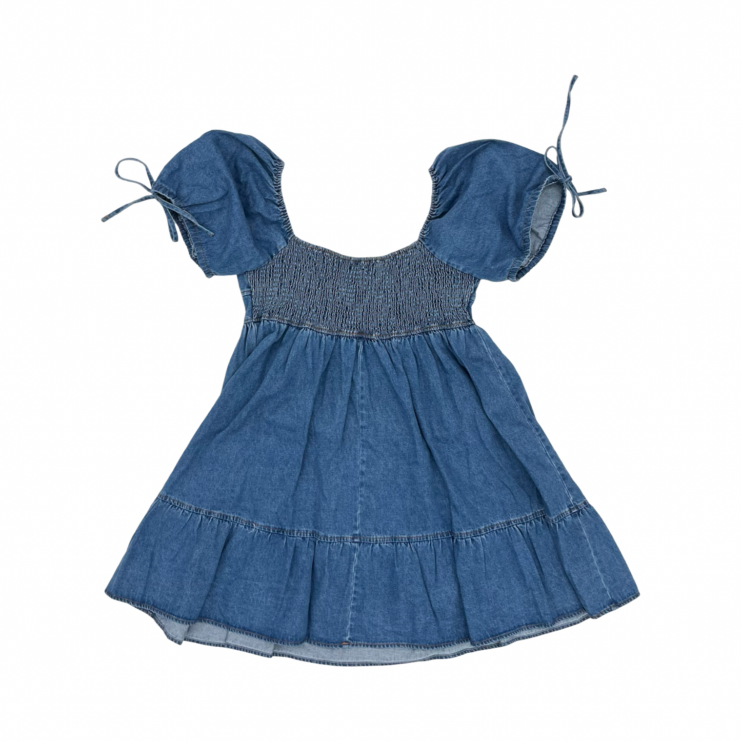Dress Party Short By Chicsoul In Blue Denim, Size:1X