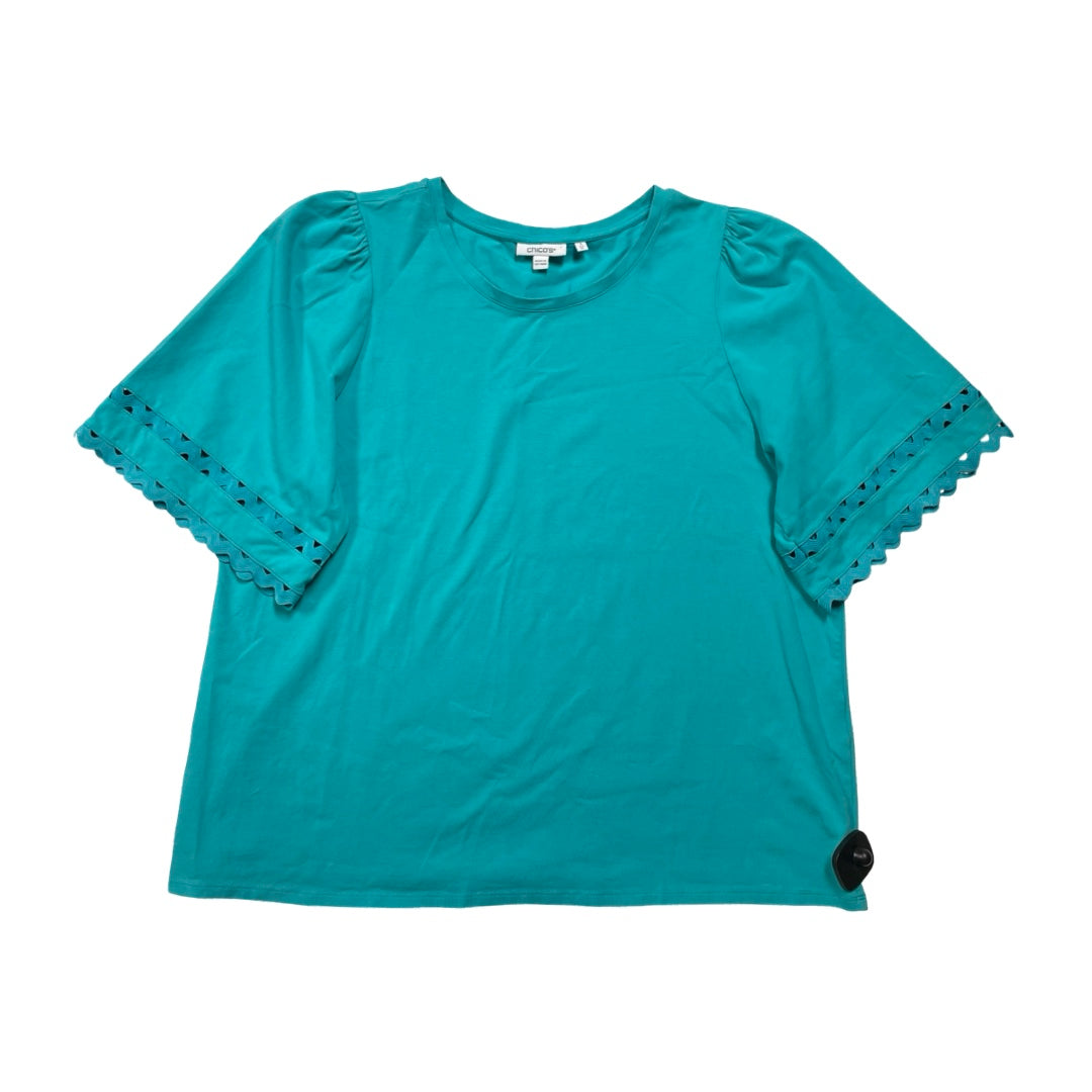Top Ss By Chicos In Teal, Size:Xl