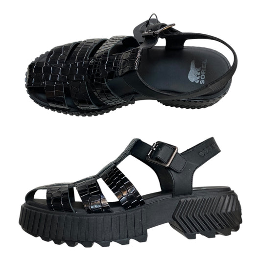 Sandals Designer By Sorel In Black, Size:9