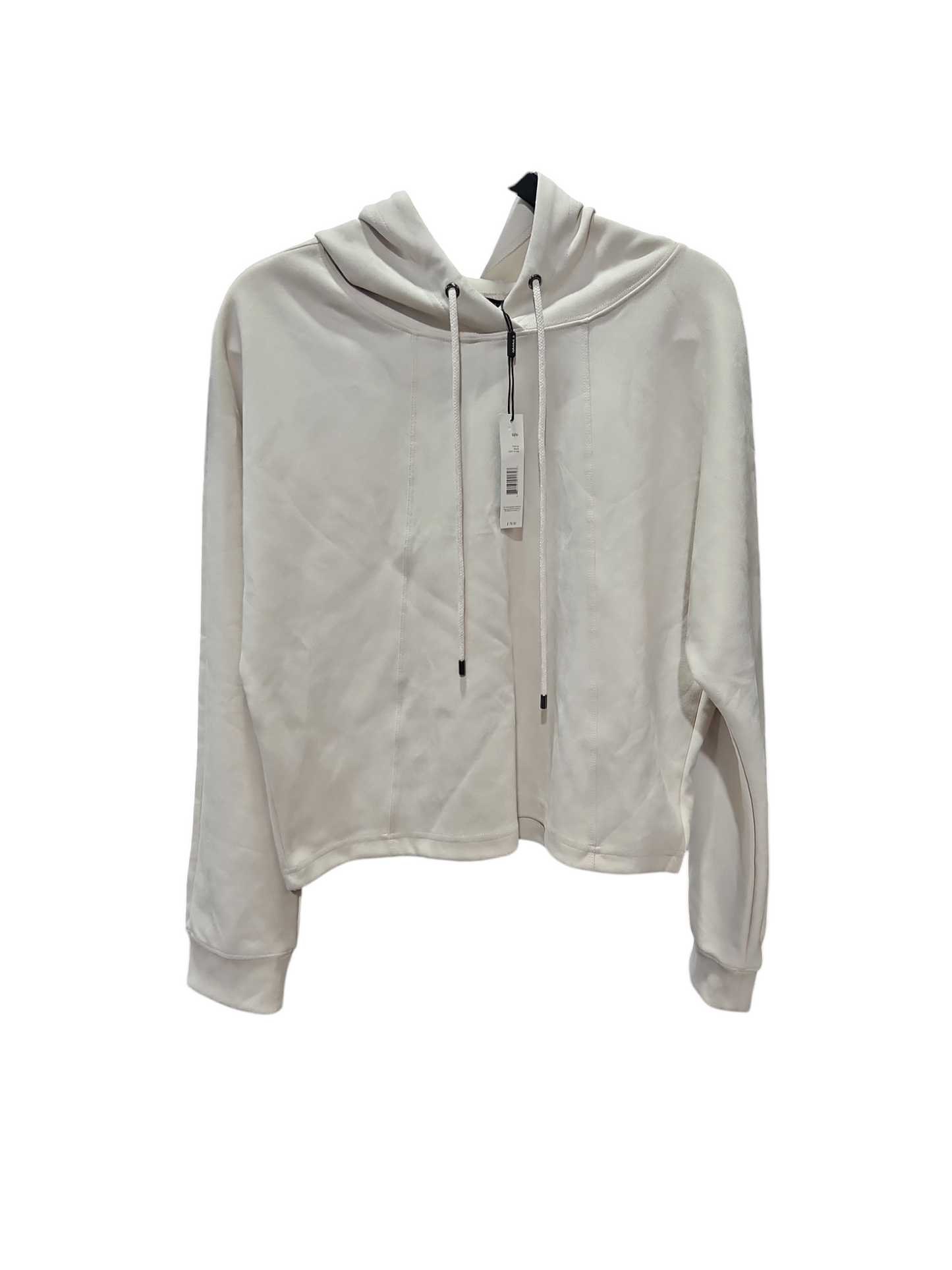 Sweatshirt Hoodie By Tahari By Arthur Levine In Cream, Size: M