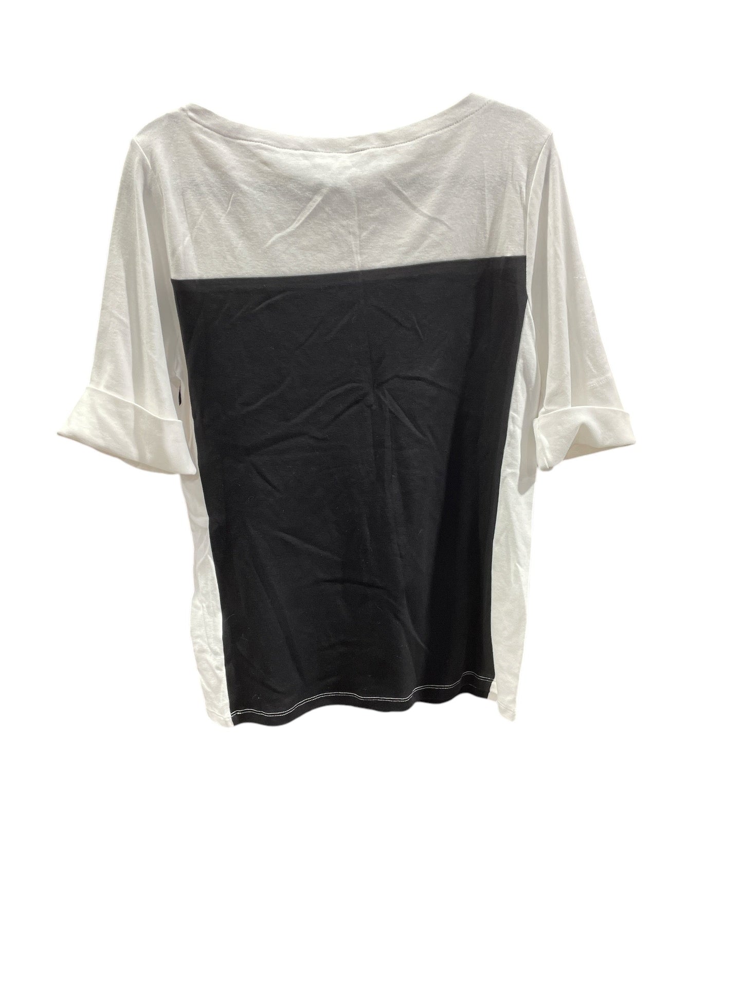 Top Short Sleeve By Ralph Lauren In Black & White, Size: Xl