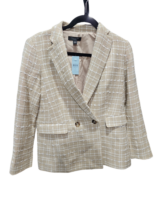 Blazer By Ann Taylor In Tan & White, Size: 2