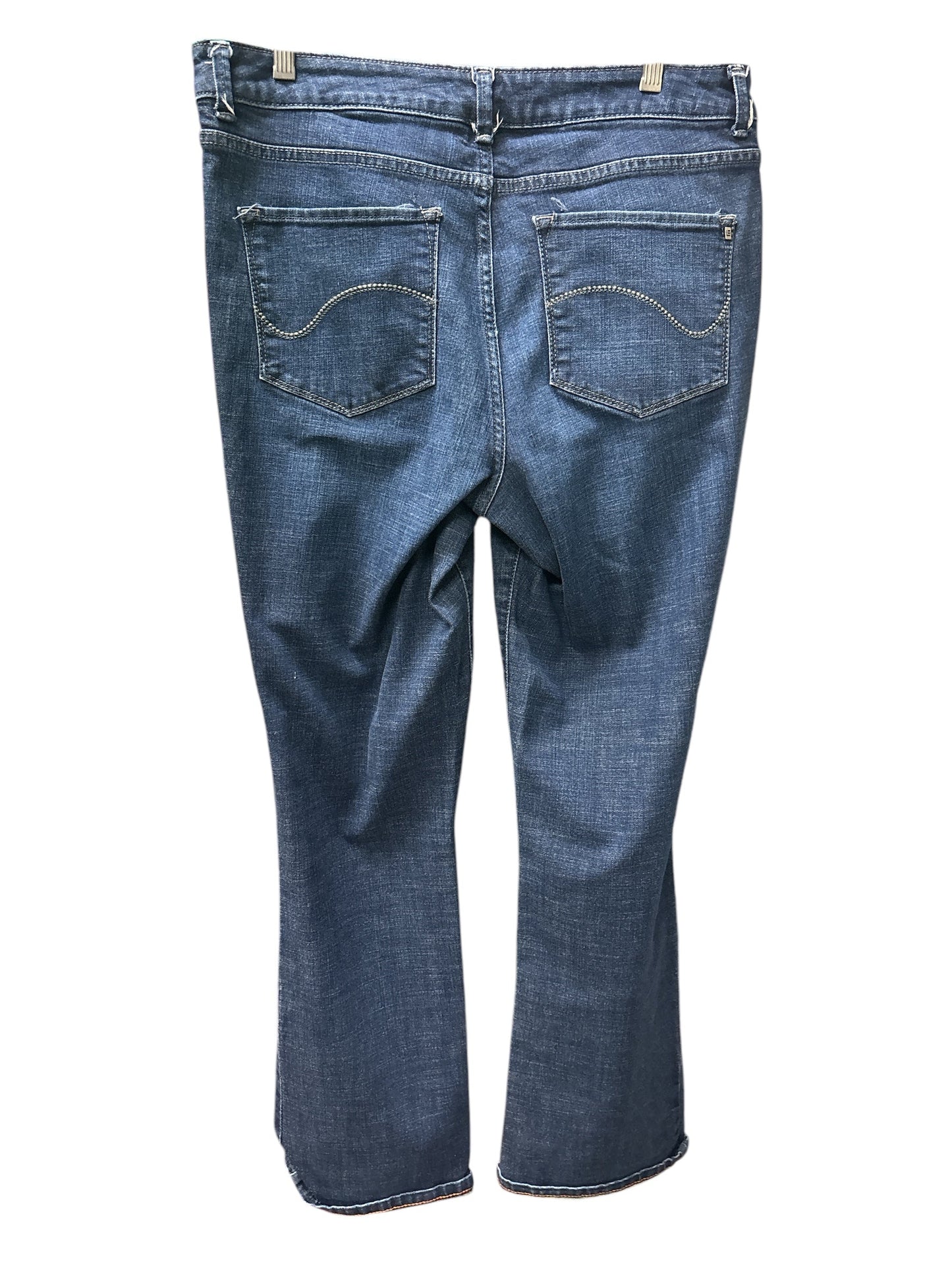 Jeans Flared By Lee In Blue Denim, Size: 16