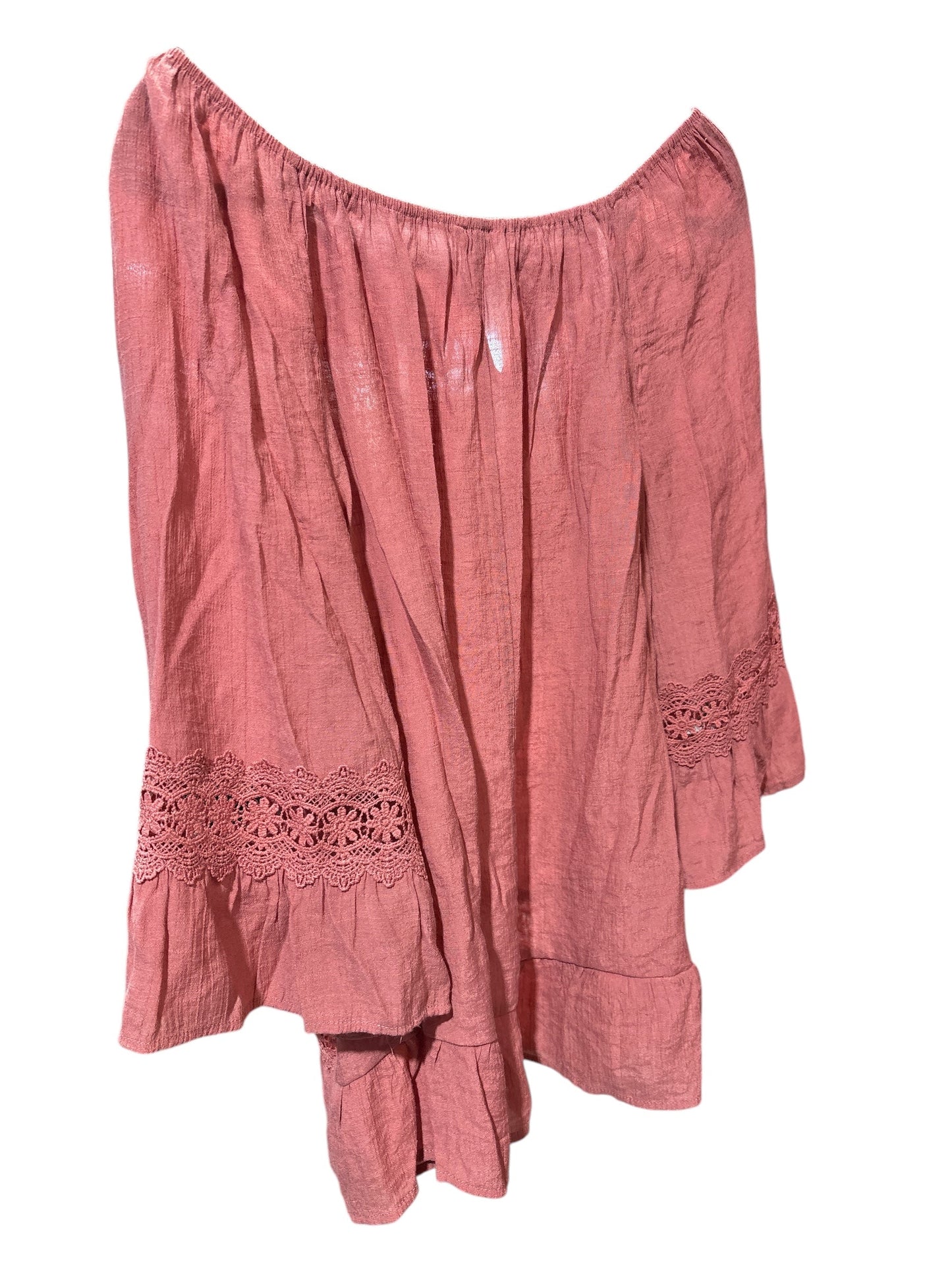 Blouse 3/4 Sleeve By Cato In Pink, Size: 2x