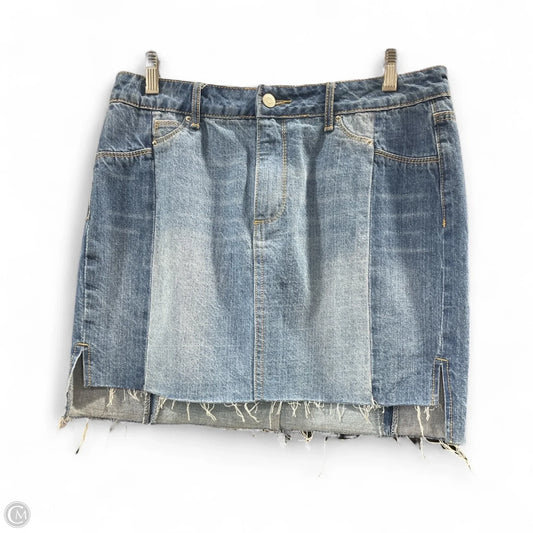 Skirt Midi By Gianni Bini In Blue Denim, Size: S