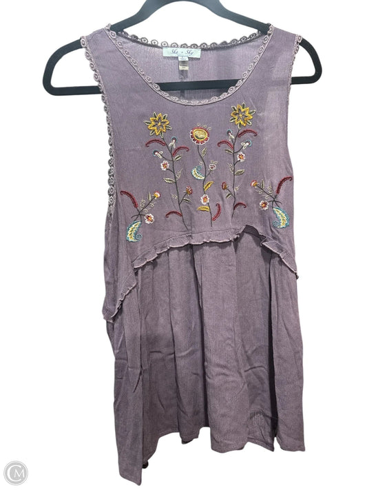 Top Sleeveless By She + Sky In Floral Print, Size: L