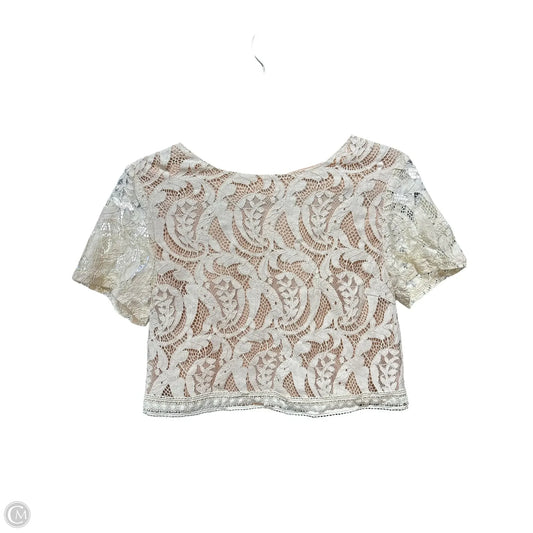 Top Short Sleeve By She + Sky In Tan, Size: S