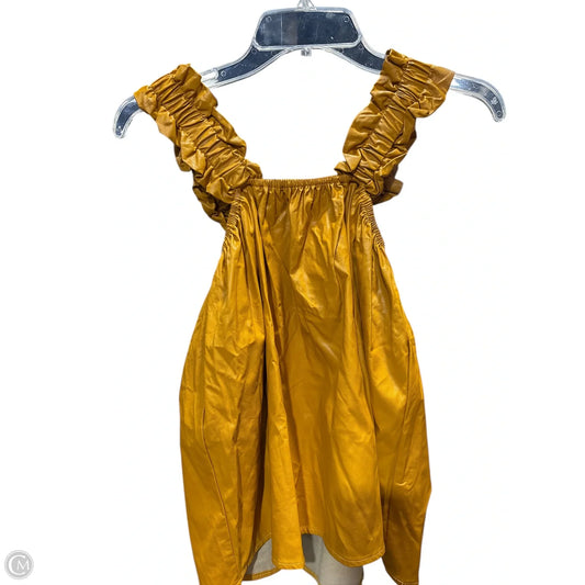 Blouse Sleeveless By Glam In Yellow, Size: S