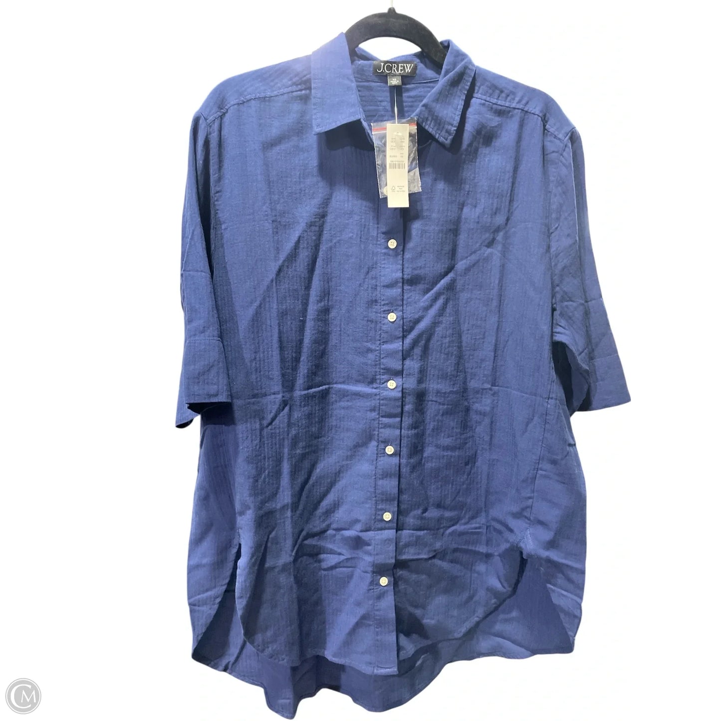 Tunic Short Sleeve By J. Crew In Blue, Size: Xs