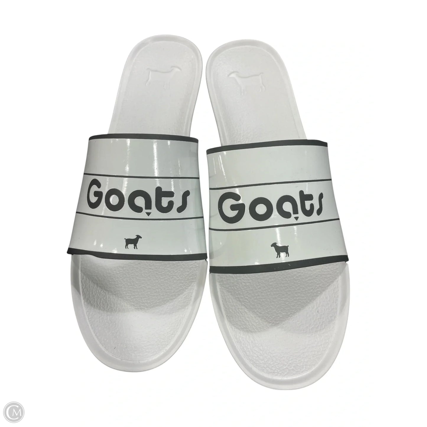 Sandals Flats By Clothes Mentor In Black & White, Size: 10