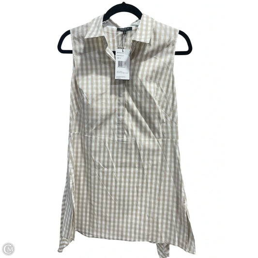 Tunic Sleeveless Designer By Lafayette 148 In Plaid Pattern, Size: S