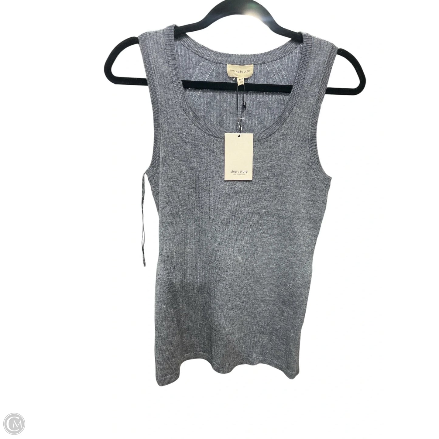 Top Sleeveless By Thread And Supply In Grey, Size: Mp