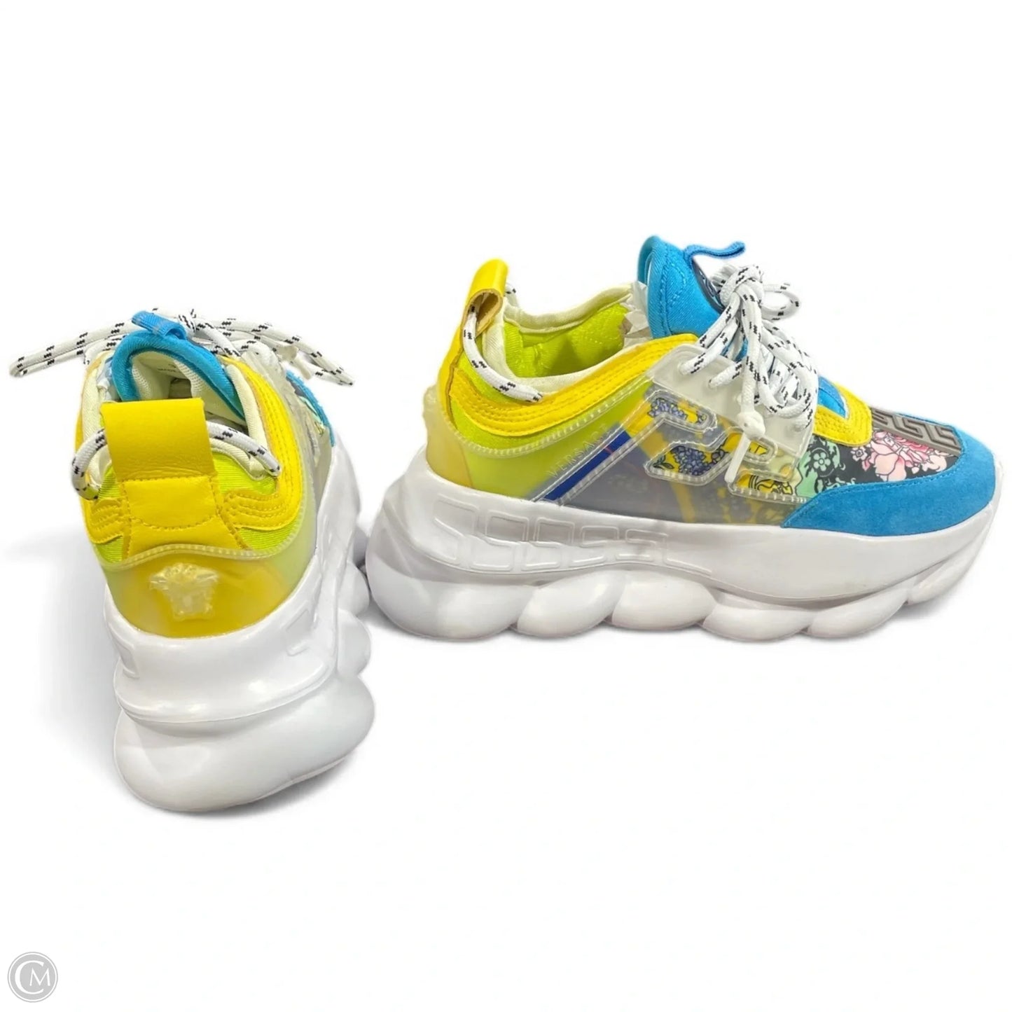 Shoes Luxury Designer By Versace In Multi-colored, Size: 7