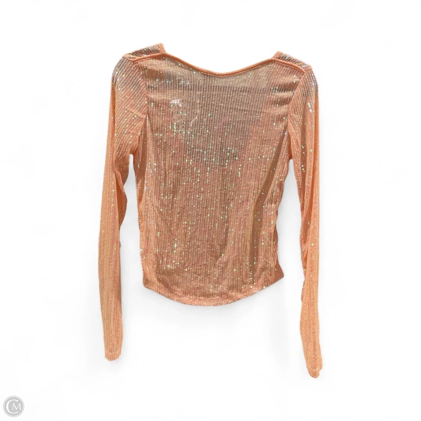 Blouse Long Sleeve By Free People In Peach, Size: S