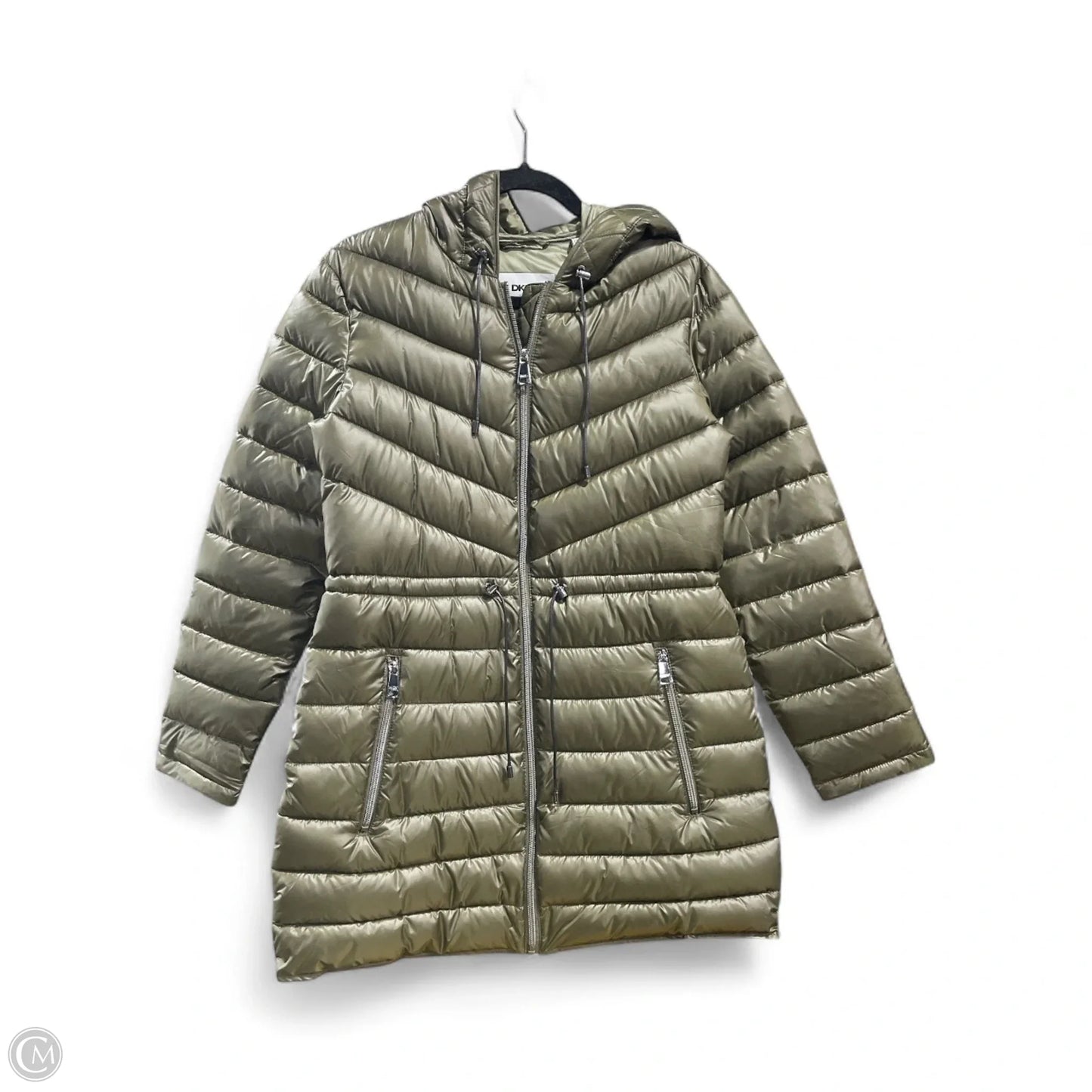 Coat Puffer & Quilted By Dkny In Green, Size: Xs