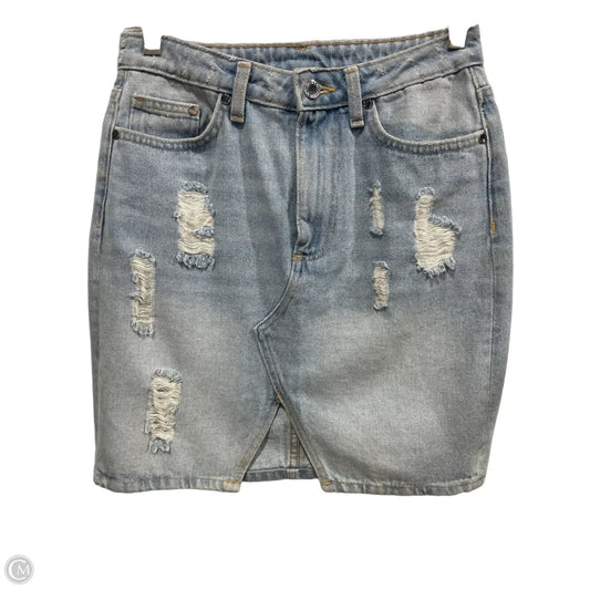Skirt Midi By H&m In Blue Denim, Size: S