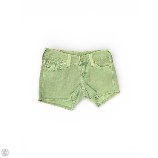 Shorts By True Religion In Green Denim, Size: S