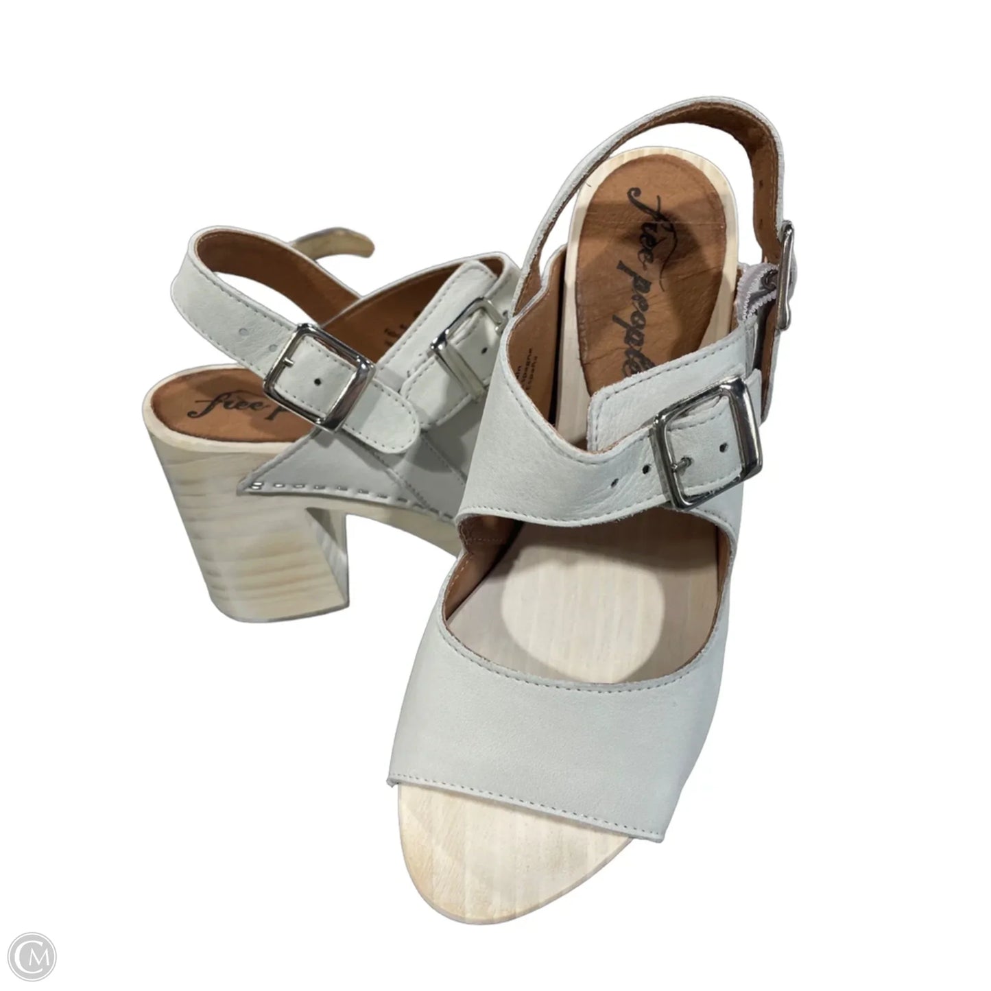 Shoes Heels Block By Free People In Blue & Cream, Size: 6