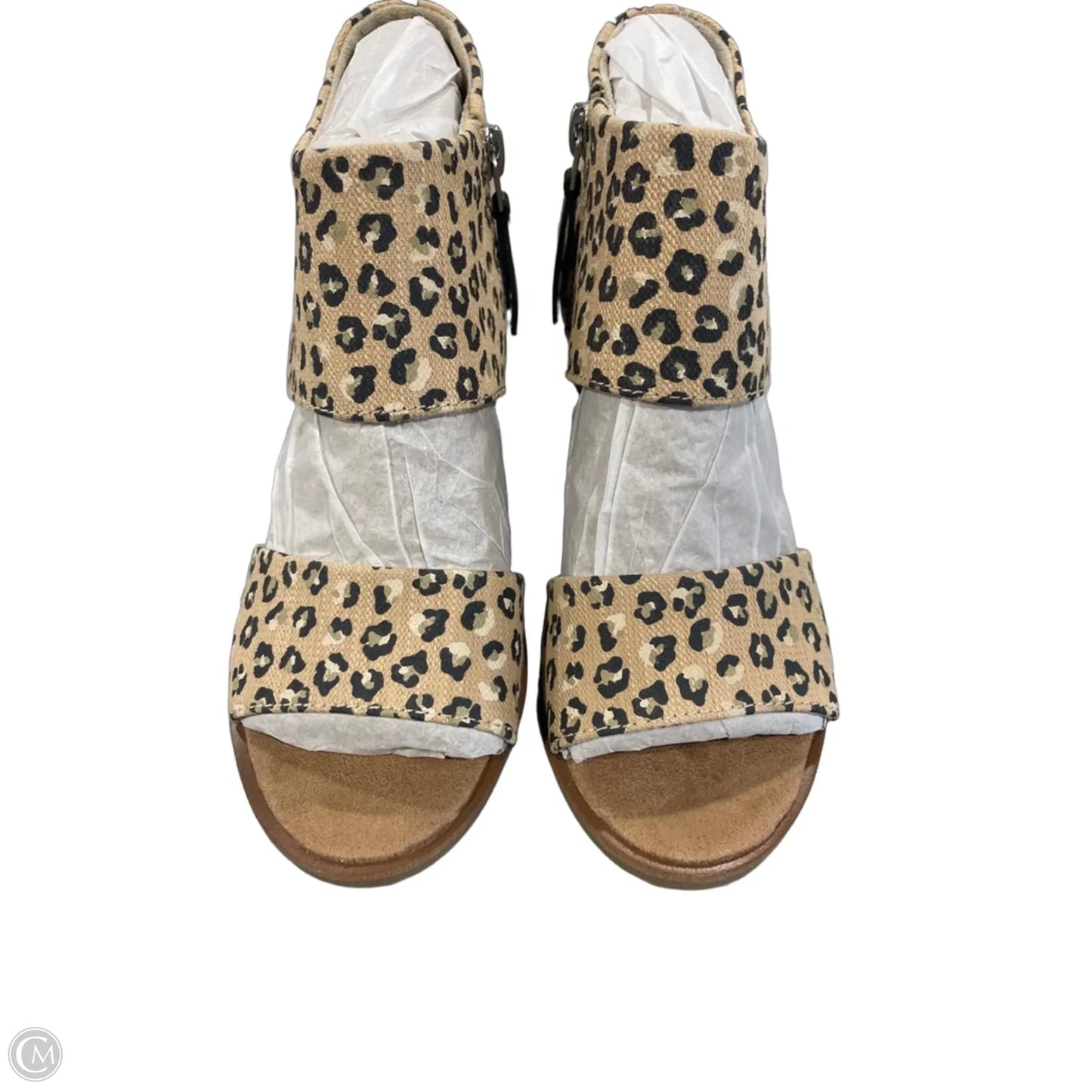 Sandals Heels Block By Toms In Animal Print, Size: 6