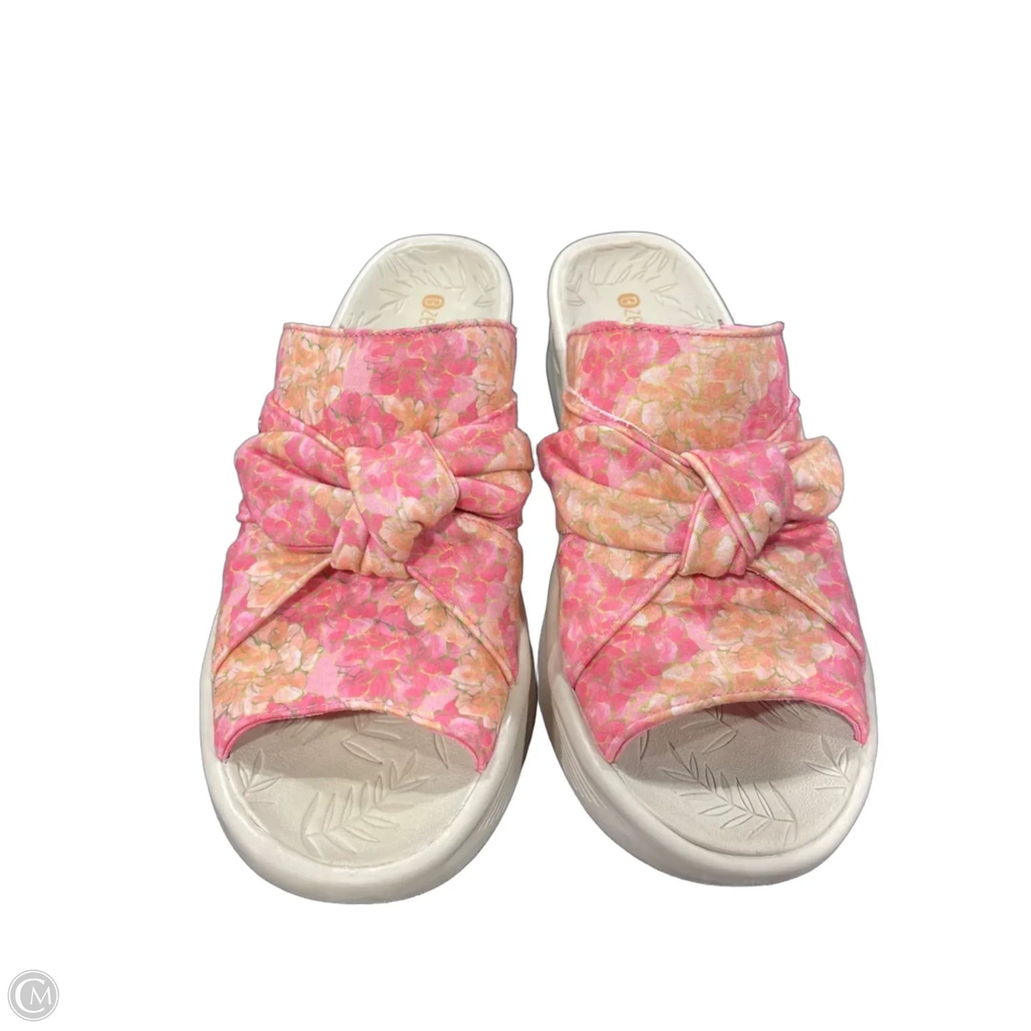 Sandals Heels Platform By Bzees In Floral Print, Size: 10