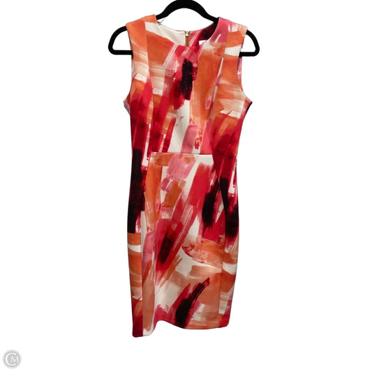 Dress Work By Calvin Klein In Multi-colored, Size: 6