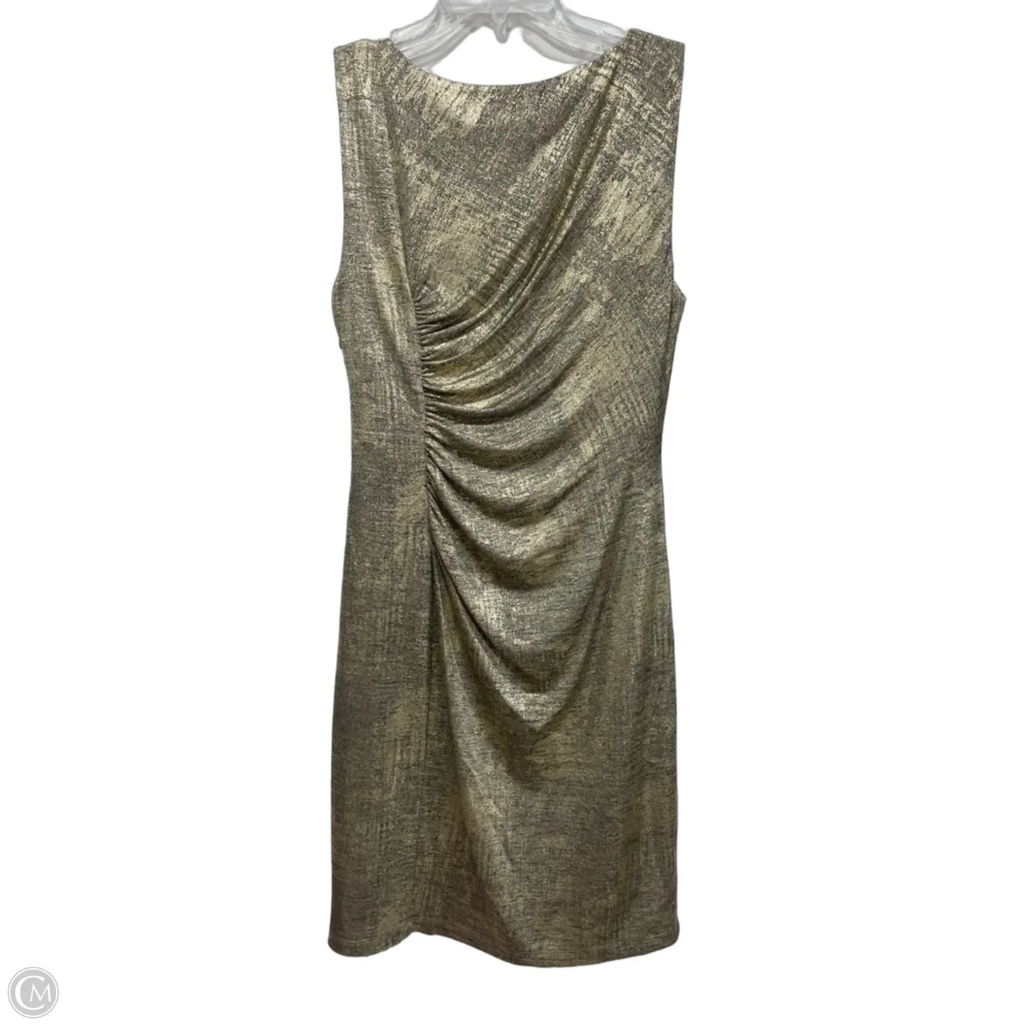 Dress Work By Calvin Klein In Gold, Size: 8