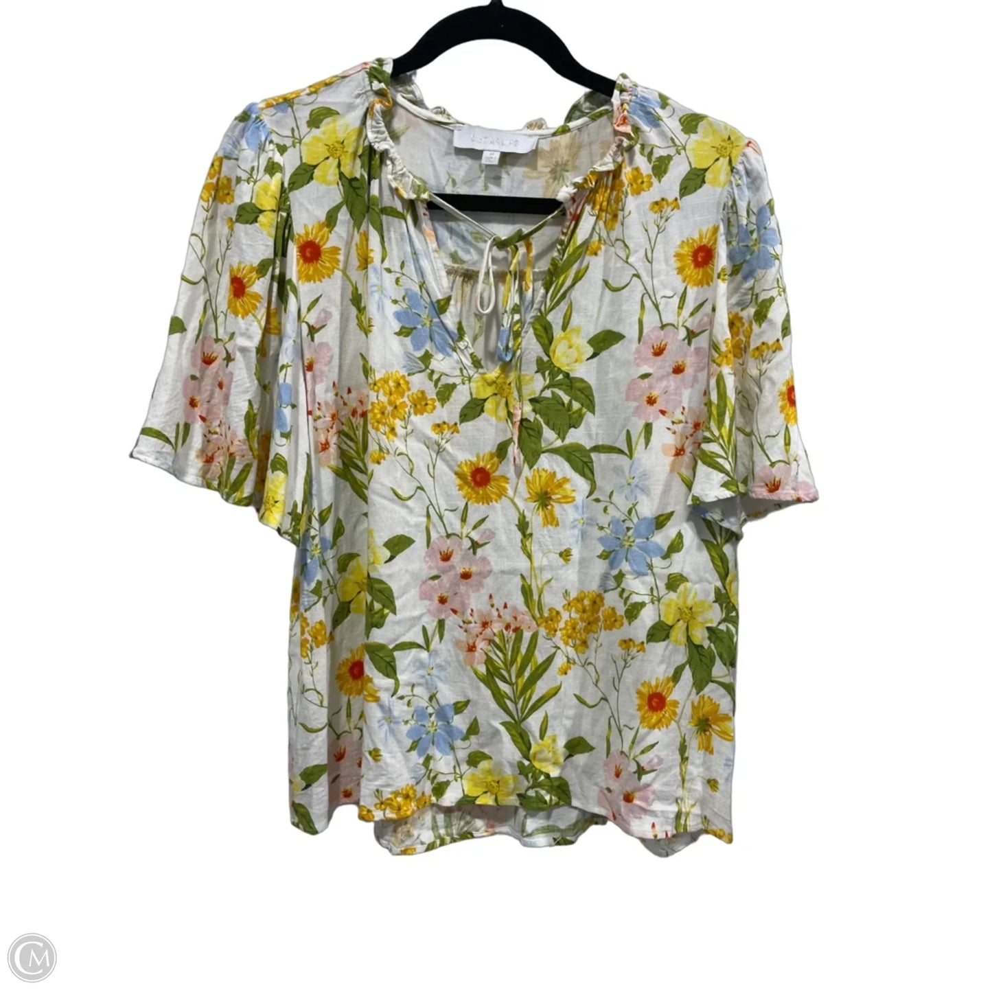 Top Short Sleeve By Sugar Lips In Floral Print, Size: M