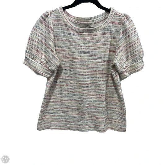 Top Short Sleeve By Loft In Multi-colored, Size: S