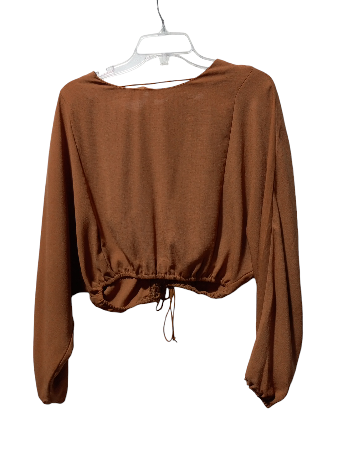 Blouse Long Sleeve By Clothes Mentor In Brown, Size: S