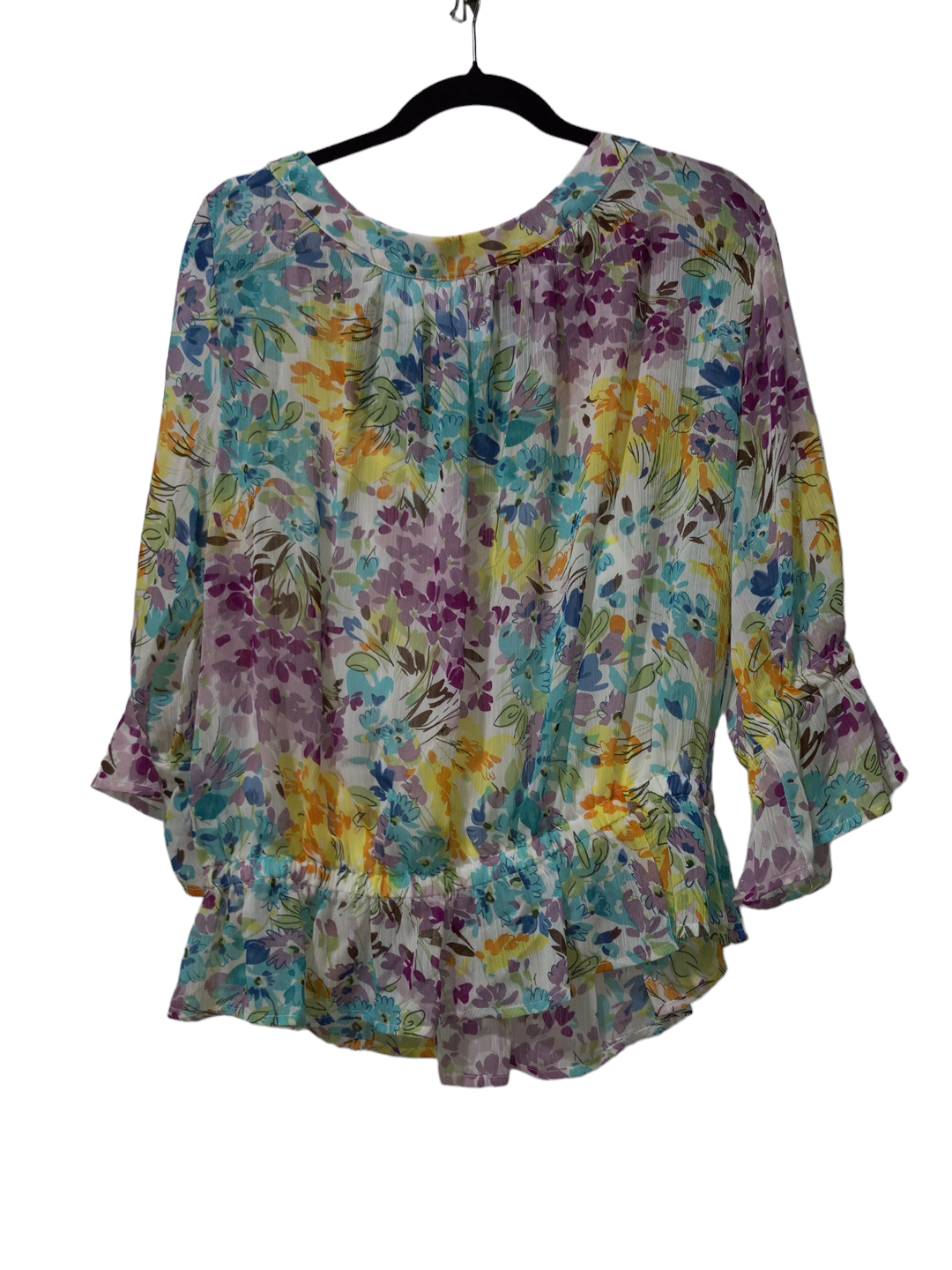 Blouse 3/4 Sleeve By Rqt  Size: L