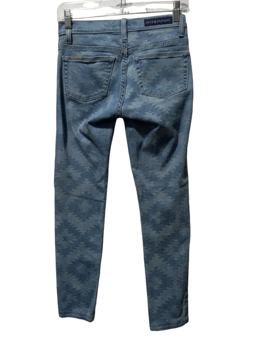 Jeans Skinny By Rock And Republic In Blue Denim, Size: 0